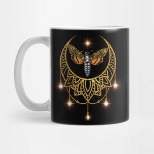 Death head moth and crescent moon Mug